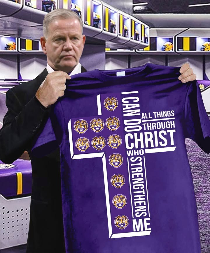 I Can Do All Things Through Christ LSU Tigers T-Shirt Presents For Football Fans