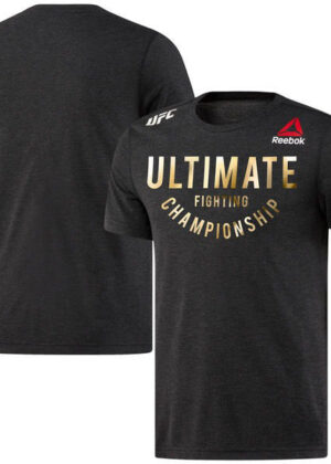 Reebok UFC Fight Night Walkout Grey Golden Jersey Best Gift For Big Fan Lovers