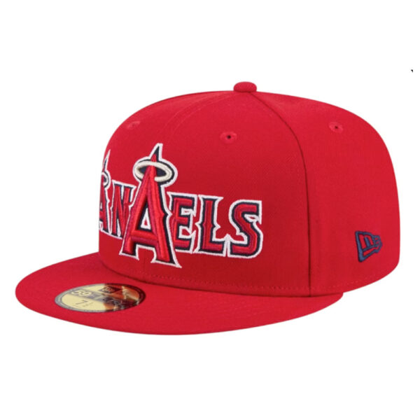 Anaels Los Angeles Angels Overlap Hat MLB New Era 59Fifty Fitted Hat Gifts For Fan - Image 3